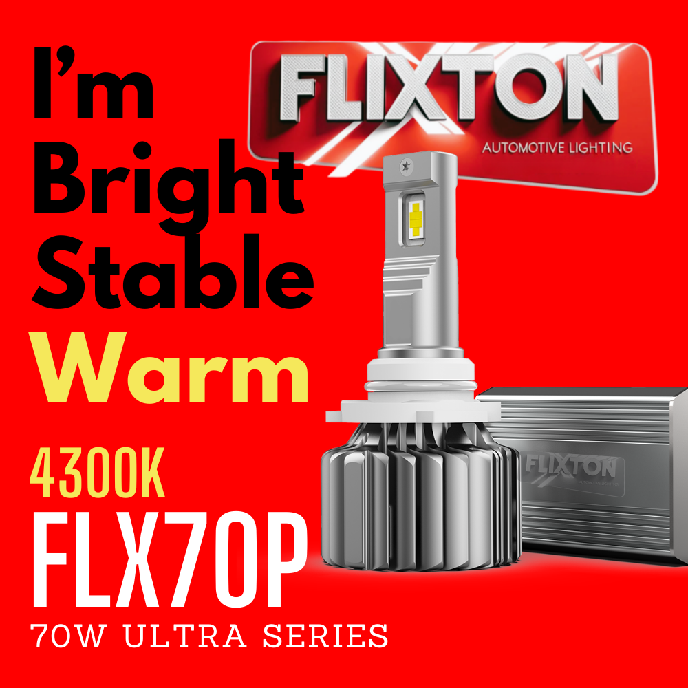 FLIXTON FLX75P PREMIUM SERIES WARM WHITE 70W Per Bulb 140W Pair Headlamp Bulb and Foglamp bulb