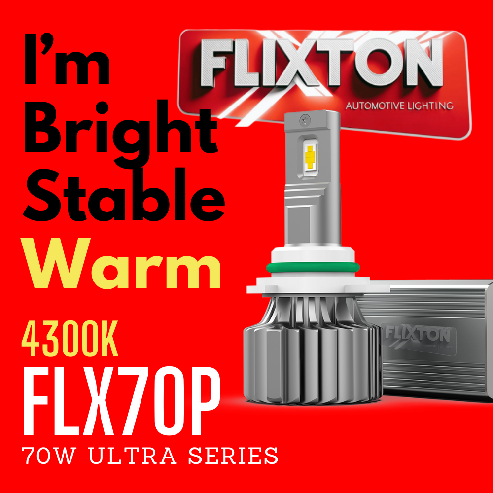FLIXTON FLX75P PREMIUM SERIES WARM WHITE 70W Per Bulb 140W Pair Headlamp Bulb and Foglamp bulb
