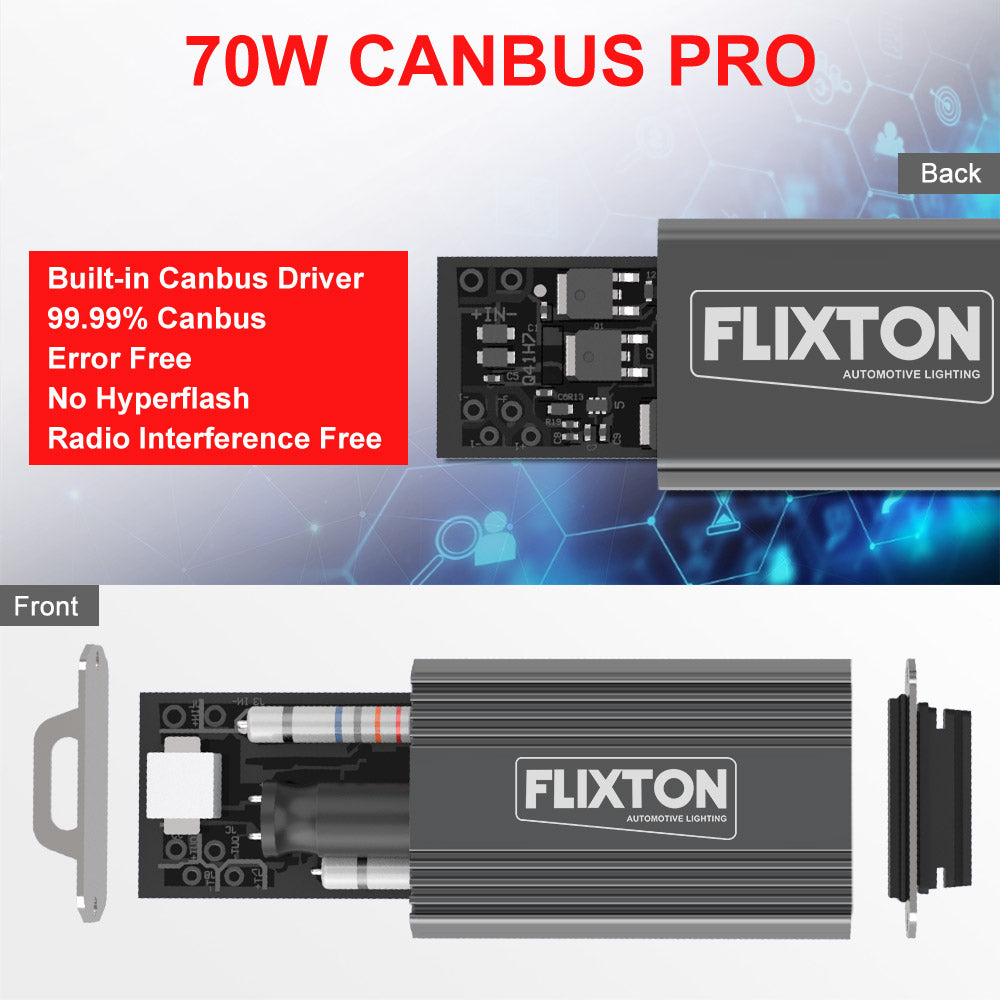 FLIXTON FLX75P PREMIUM SERIES WARM WHITE 70W Per Bulb 140W Pair Headlamp Bulb and Foglamp bulb